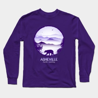 Asheville Blue Ridge Mountains - PURPLE 01 Long Sleeve T-Shirt